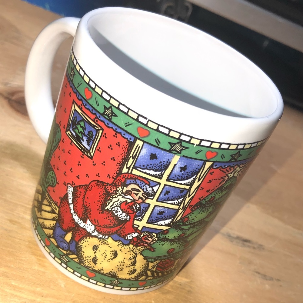 Cartoon Santa Holiday Coffee Mug